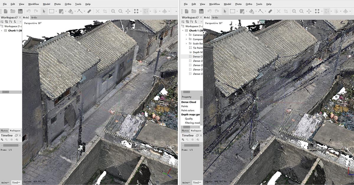 point cloud of village