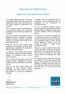 Weiss AG Cyber Security Assurance