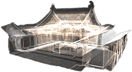 visual asset management display of a 3D temple point cloud